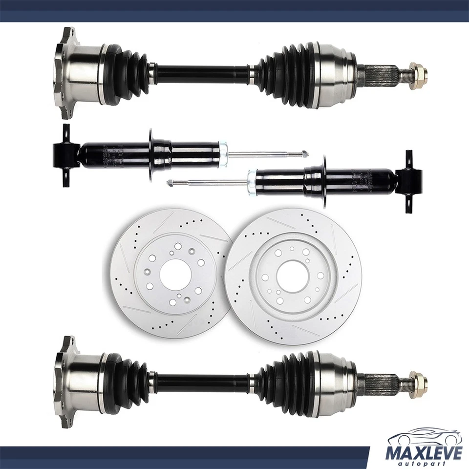 2x CV Axle & Brake Rotors & Struts for Chevrolet Silverado 1500 5.3L 2007-2013 - Изображение 1 из 4
