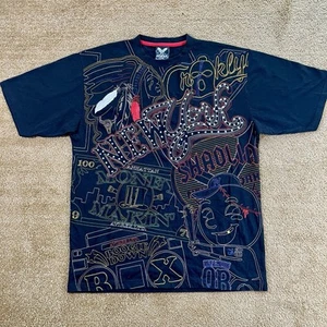 Vintage Avirex New York NYC TShirt XL Rare Embroidered Shaolin Bronx Y2K Hip Hop - Picture 1 of 7