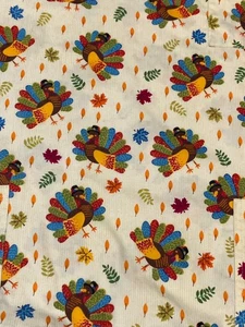 Just Love Womens 3X Fall Thanksgiving Turkey Scrub Top Medical Uniform - Picture 1 of 10