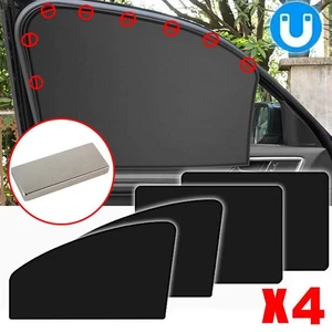 4x Universal Car Accessories Magnetic Auto Window Sunshade Visor UV Block Cover - Picture 1 of 14