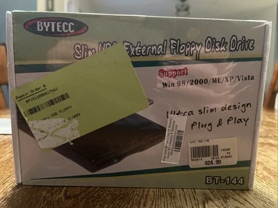 BYTECC BT-144 Slim USB External Floppy Disk Drive 3.5"  -- Plug & Play - Image 1 of 4