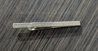 VINTAGE Pierre Cardin Gold-Toned Tie Bar, Decorated with Art Deco Ellipses - Image 1 of 4