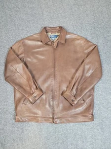 Giacca Moto Vintage anni 90 Polo Ralph Lauren Y2K Uomo L Volo Aviatore Pelle Marrone  - Foto 1 di 14