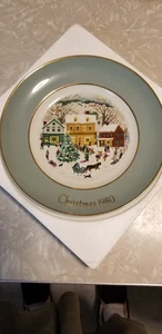 Vintage 1980 Avon Weihnachtsdeko Teller "Country Christmas" OVP - Bild 1 von 2