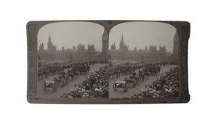 Primera Guerra Mundial Stereoview EL DESFILE DEL DÍA DE LA PAZ PUENTE DE WESTMINSTER LONDRES C1918 Foto 3D - Imagen 1 de 4