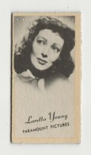 Loretta Young 1937 Peerless Cloudy Weight Machine Trading Card - Film Star