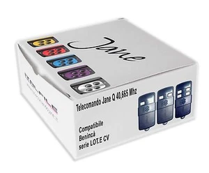 Fernbedienung Jane Q Kompatibel Benincà LOT1ECV 40,665 MHZ Buttons Weiß - Bild 1 von 1