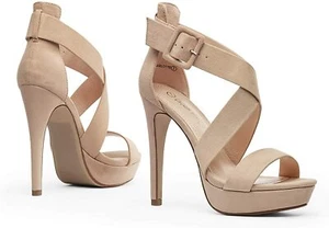 DREAM PAIRS Open Toe High Stilettos Platform Party Pump Heel Sandals Charlotte, - Picture 1 of 2