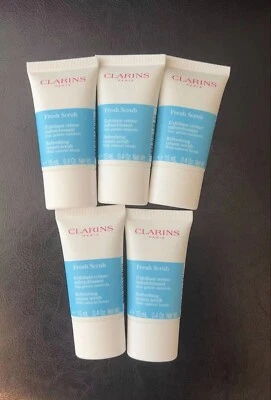 Lot of 5 X Clarins Fresh Scrub Refreshing Cream Face Scrub Travel 0.4 Oz/15 mL - Image 1 of 4