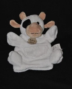 Peluche doudou marionnette HISTOIRE D'OURS vache noir blanc poche TTBE  - Picture 1 of 1