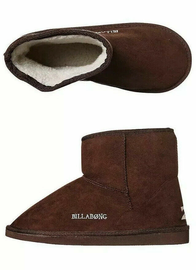 BILLABONG New Boy's Kids Slipper-Ugg Boots Shoes Brown / Tan Size (5) - image 1 of 1