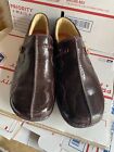 Clarks Un.Loop Unstructured Leather Button Detail Burgundy Patent 9W 9 Wide NWOB