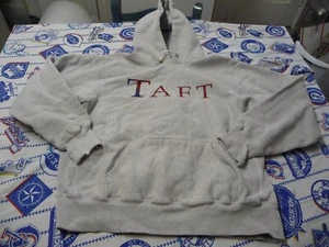 Sudadera con Capucha Vintage Algodón Intercambio Tejido Inverso Taft High School Connecticut Talla XL - Imagen 1 de 8