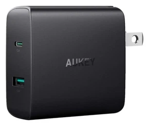 AUKEY USB C 56.5W Wall Charger w/ 1 x 46W Power Delivery 3.0 & USB A Port PA-Y10 - Picture 1 of 7