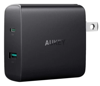 AUKEY USB C 56.5W Wall Charger w/ 1 x 46W Power Delivery 3.0 & USB A Port PA-Y10 - Image 1 of 4