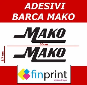Coppia adesivi imbarcazione mako marine gommone barca stickers - Foto 1 di 1