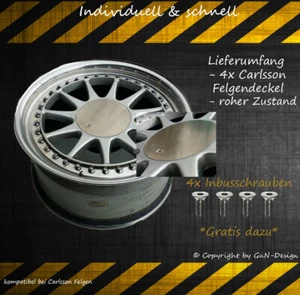 4xCarlsson Wheel Cap Felgendeckel geeignet für Carlsson gecleant flach Nabendel - Bild 1 von 2