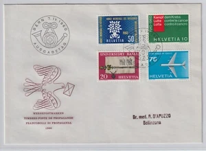 Schweiz Bern Werbepostmarken 7.IV.1960 FDC Helvetia Ersttagsbrief 7.4.1960 (-306 - Picture 1 of 2