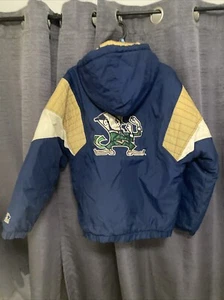90's Vintage Starter Notre Dame Fighting Irish Jacket Large - Bild 1 von 10
