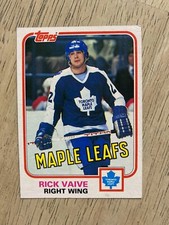 1981-82 Topps Hockey #44 RICK VAIVE Toronto Maple Leafs