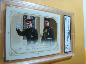 PRINCE PRINCE HARRY & WILLIAM 2018 TOPPS ROYAL WEDDING # 11 GRADED 10 L@@@K - Picture 1 of 2