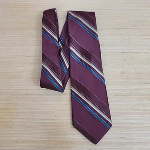 Kuppenheimer Krawatte Vintage Retro Casual Burgunder Streifen - Bild 1 von 10
