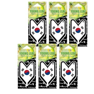 Treefrog Young Leaf Fresh Honeydew Melon 6-Pack South Korea Flag Air Freshener - Picture 1 of 5