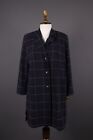 Givenchy Selection Blue Check Wool Three Button Coat Jacket Size D 42 / Us 12