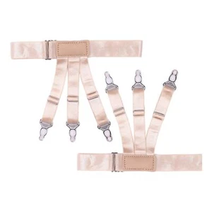 Shirt Stays Nylon Strumpfbänder Einheitsgröße Elastische Hemdstrumpfbänder - Bild 1 von 3