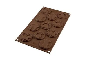 Praline Mold Dogs Puppy Silikomart Silicone Chocolate Mold Animals Cake - Picture 1 of 2