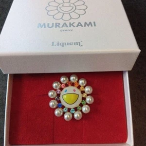 Takashi Murakami x Liquem Pearl Flower Pins Rainbow 2024 Limited New from Japan - Picture 1 of 8