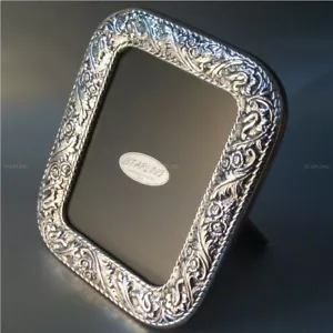 Heavy Victorian Photo Frame Silver Frame 925 Sterling Silver Image Size 13x18 - Picture 1 of 8