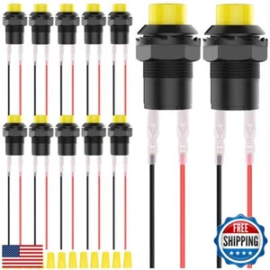 MKBKLLJY 12 Pezzi 12mm Momentaneo Giallo Mini Interruttore a Pulsante AC 250V/1.5A 125 - Foto 1 di 5