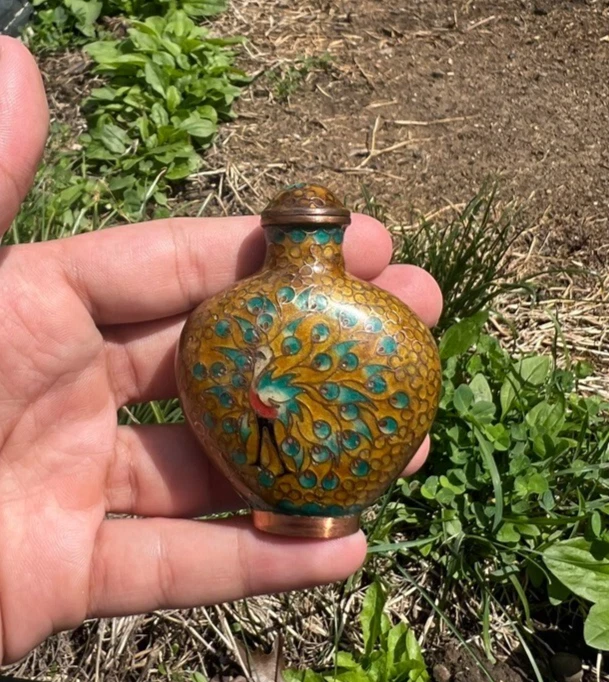 古董原始景泰蓝古董中国鼻烟壶| eBay