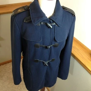 Abrigo para mujer NICOLE MILLER de un solo pecho mezcla de poliéster gancho y lazo guisante talla XL - Imagen 1 de 7