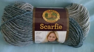 New LION BRAND Scarfie Yarn Color Teal/Silver - Picture 1 of 3