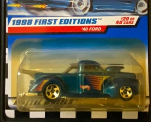 1/64 1940 FORD PICK UP DRAG HOT WHEELS 1998 FIRST EDITIONS 20/40 #654 - Picture 1 of 3