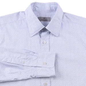 Canali 1934 Blue & White Floral Geo Print Lightweight Cotton Button Up Shirt L - Picture 1 of 7