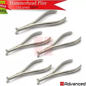 5 Stück Kieferorthopädische Dental Hammerkopfzange 13,5 cm Biegen NITI Cinch Rücken Wellenschliff - Bild 1 von 4
