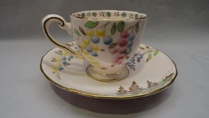 Tuscan English Bone China Teacup and Saucer Berries patern - Picture 1 of 9