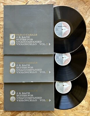 Pablo Casals J.S. BACH Suites for Unaccompanied Violoncello Vol. 1, 2 & 3 WRC - Image 1 of 4