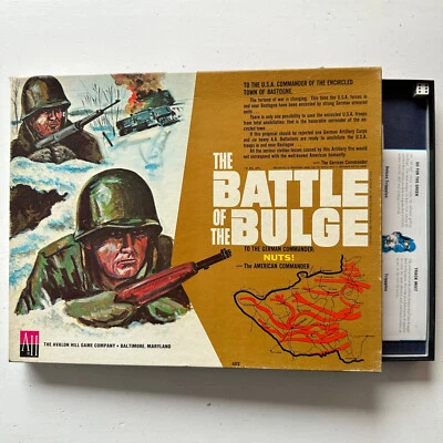 The Battle of the Bulge Avalon Hill 1965 WWII Board Game No Tiles READ - image 1 of 4