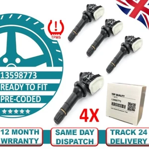 4X Pre-Programmed TPMS Tyre Pressure Sensor Fits Vauxhall Mokka Mokka x Viva - Picture 1 of 9