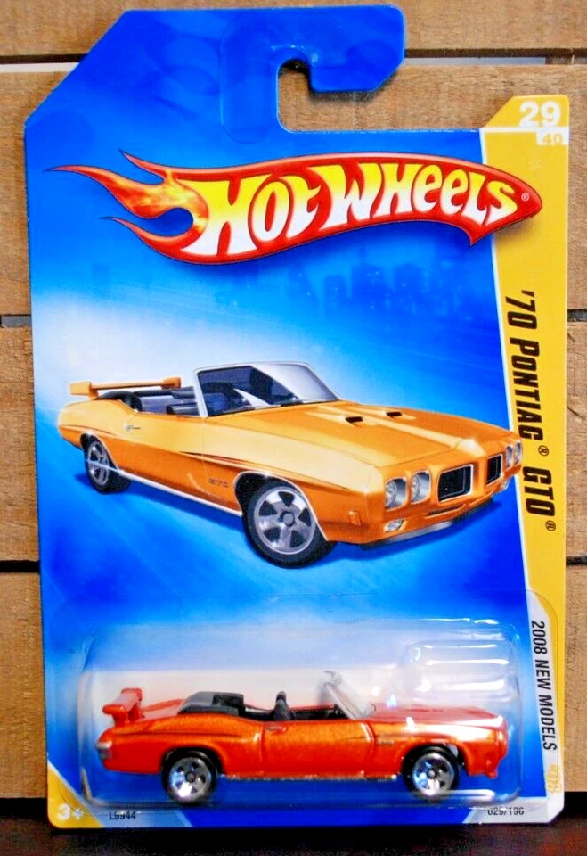 COCHE FUNDIDO A PRESIÓN HOT WHEELS 1/64 1970 PONTIAC GTO CONVERTIBLE NARANJA ©EDICIÓN 2008 Foto 1 de 1