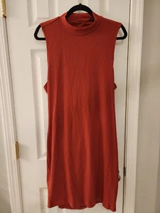 Forever 21 Burnt Orange Open Back Cotton Dress Size 3X - Picture 1 of 7
