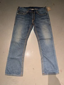 TRUE RELIGION ORIGINAL BOBBY SUPER T Thick Stitching MADE In USA Y2K Size 40 - Picture 1 of 10