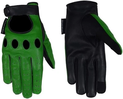 Guantes de conducción italianos de cuero suave para hombre forrados marrón coñac tostado amarillo negro Foto 1 de 2