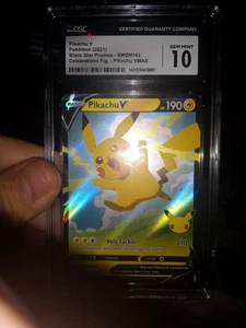 Pikachu V SWSH143 SWSH: Sword & Shield Promo Cards Holo - Picture 1 of 2