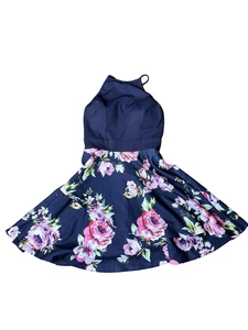 Speechless Fit & Flare Dress Womens Juniors 3 Floral Sleeveless Spring Summer - Picture 1 of 7
