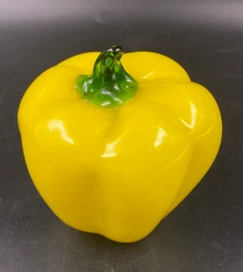 MURANO FRUTTA FRUTTI ORTAGGI VETRO SOFFIATO PEPERONE GIALLO SOPRAMMOBILE - Foto 1 di 3